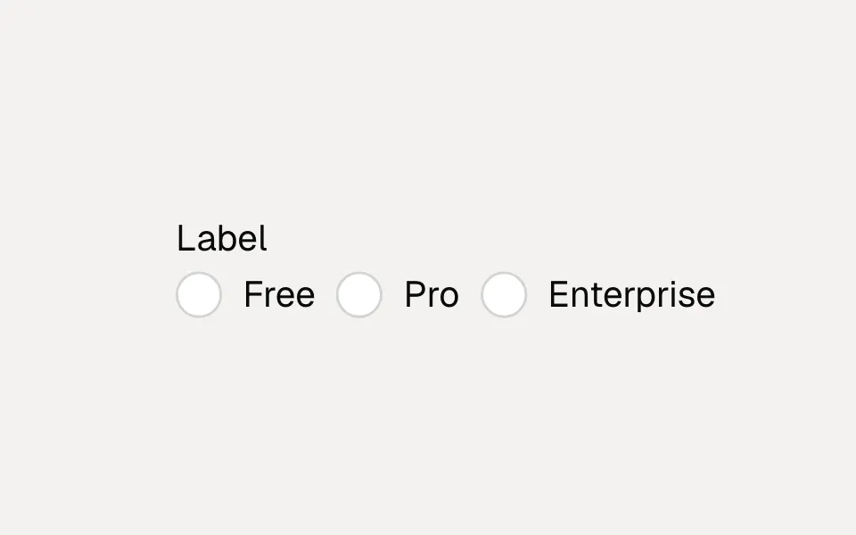 Radio Group Field component preview
