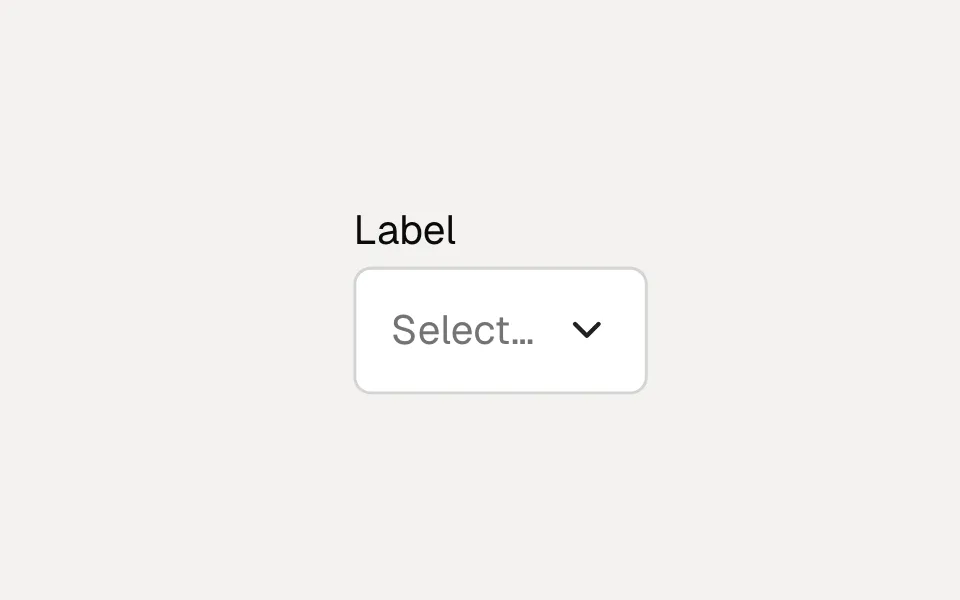 Select Field component preview