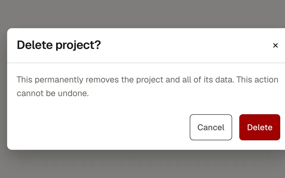 Modal component preview