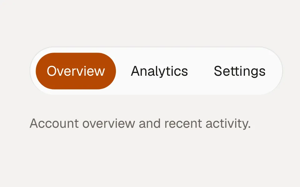 Tabs component preview