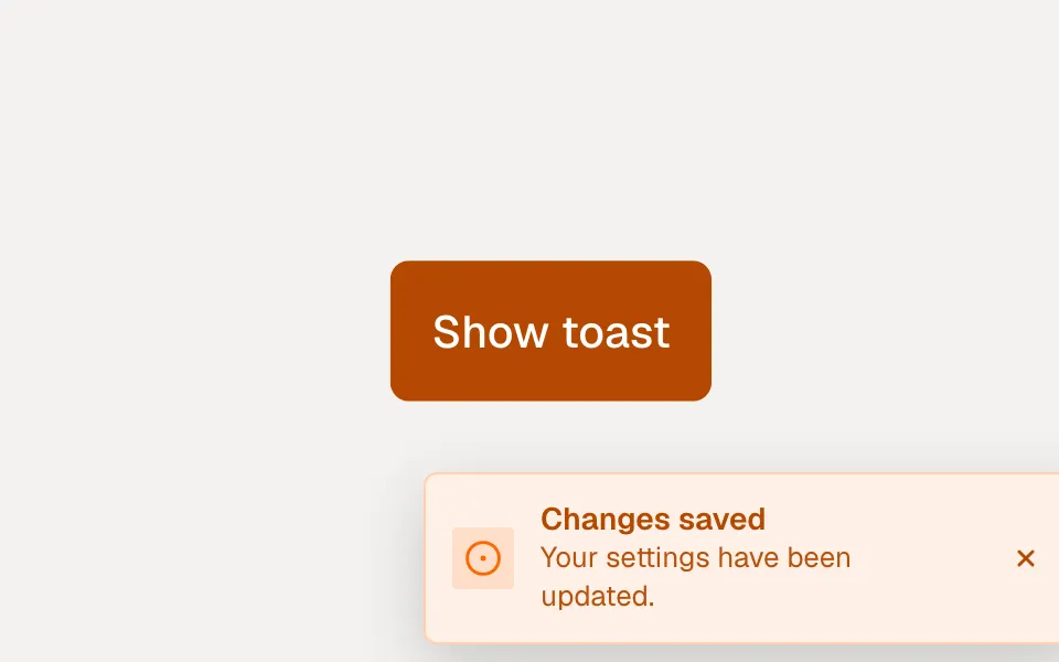 Toast component preview