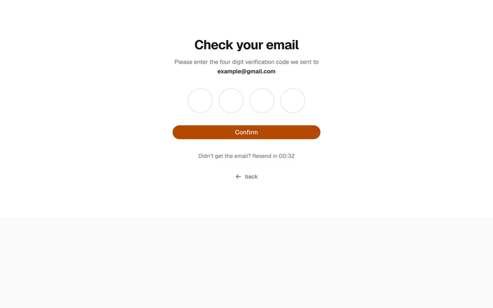 OTP verification screen preview